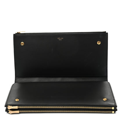 Celine Crocodile Embossed Calfskin Clutch Black 6 of 11