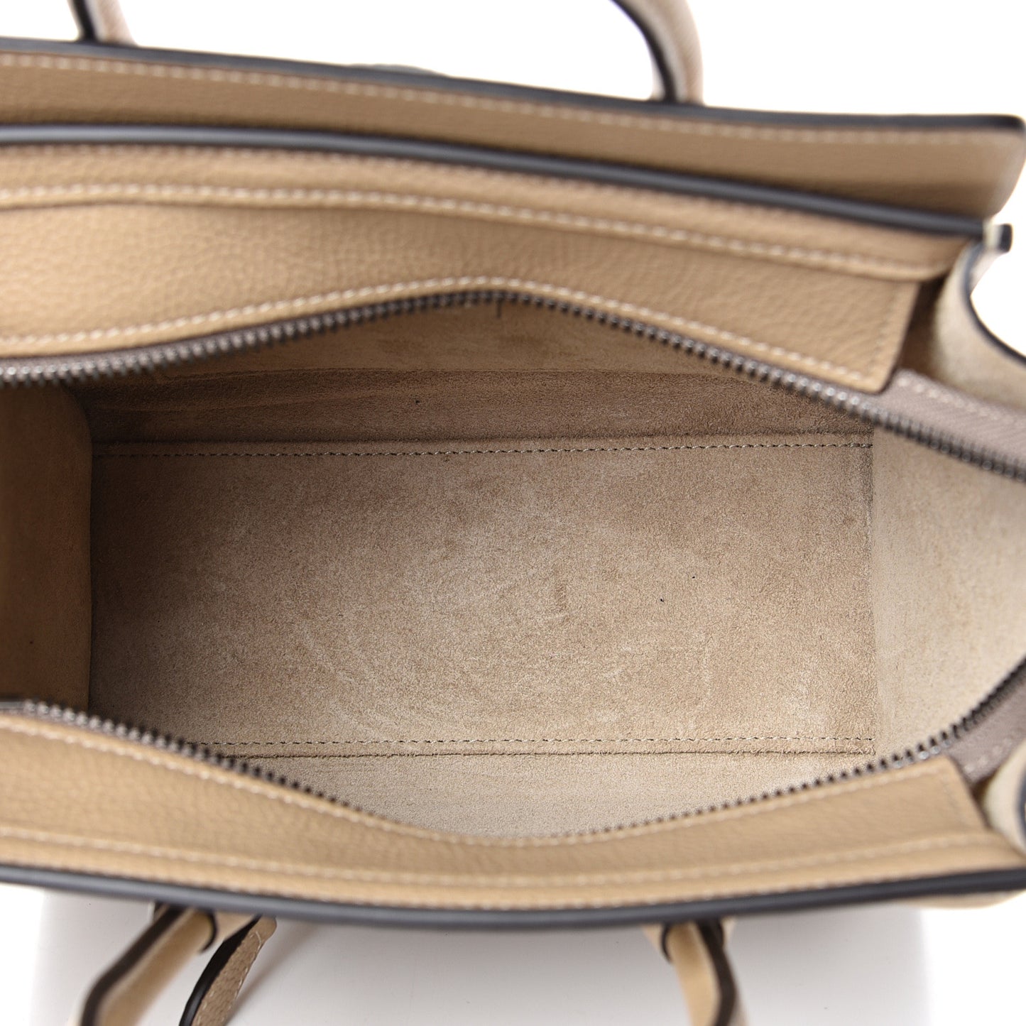 Drummed Calfskin Nano Luggage Dune
