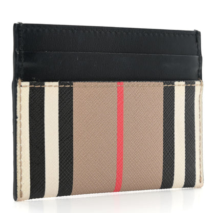 Burberry E-Canvas Calfskin Icon Stripe Card Case Archive Beige 3 of 8