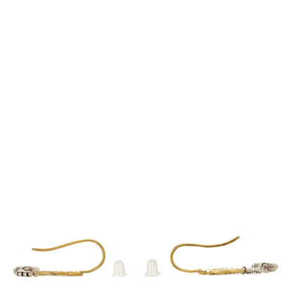 David Yurman Sterling Silver 18K Yellow Gold Diamond Venetian Quatrefoil Drop Earrings 3 of 4