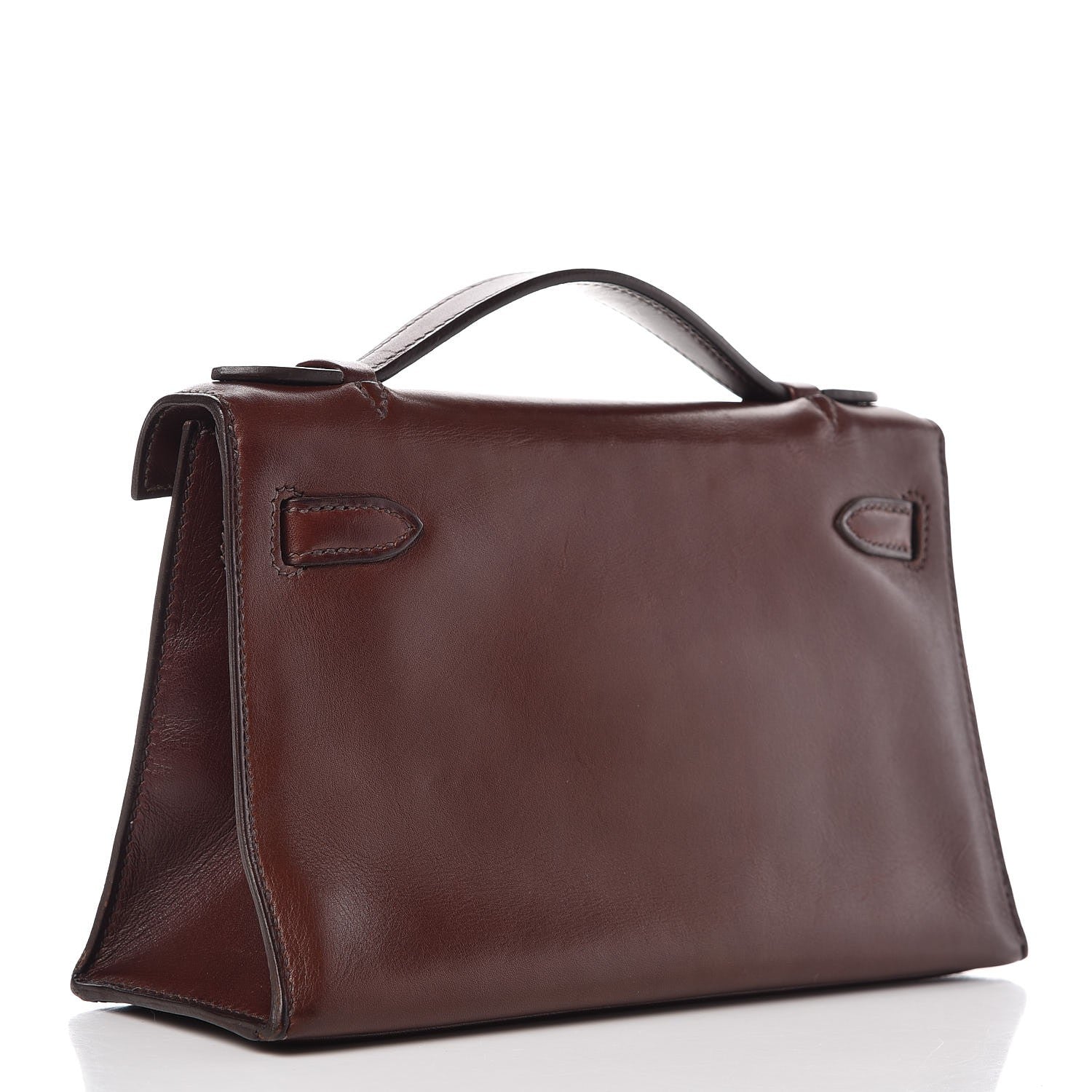 Hermes Evercalf Kelly Pochette Clutch Havane 3 of 25