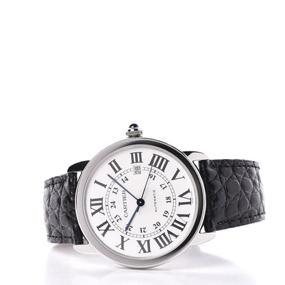 Cartier Stainless Steel Alligator 42mm Ronde Solo Automatic Watch 3 of 9