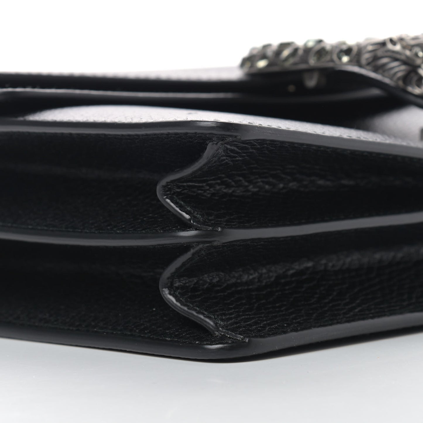 Pebbled Calfskin Small Dionysus Shoulder Bag Black