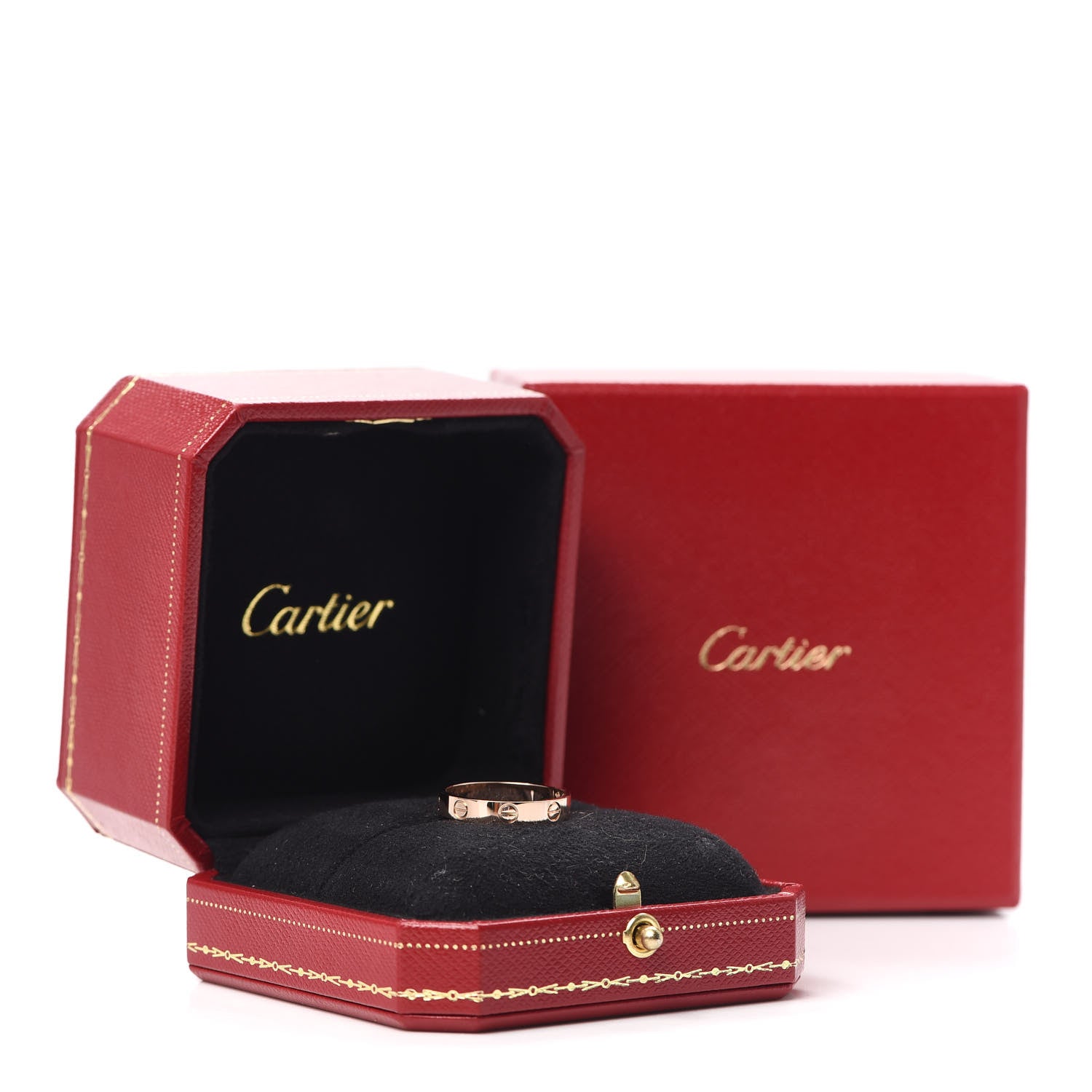 Cartier 18K Pink Gold 3.5mm LOVE Wedding Band Ring 56 7.75 4 of 4