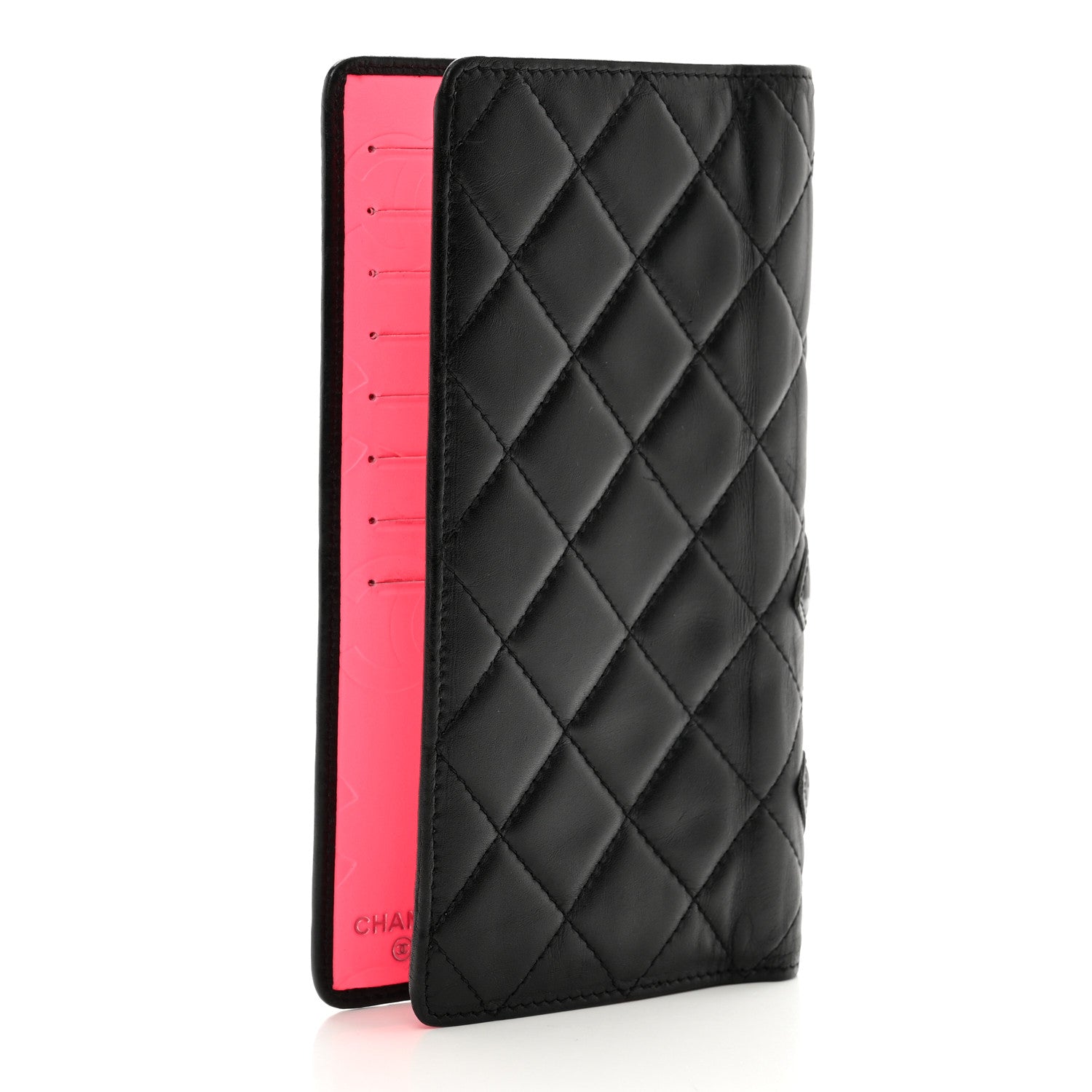 Chanel Calfskin Quilted Cambon Yen Wallet Black 3 of 9