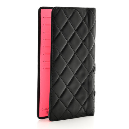 Chanel Calfskin Quilted Cambon Yen Wallet Black 3 of 9