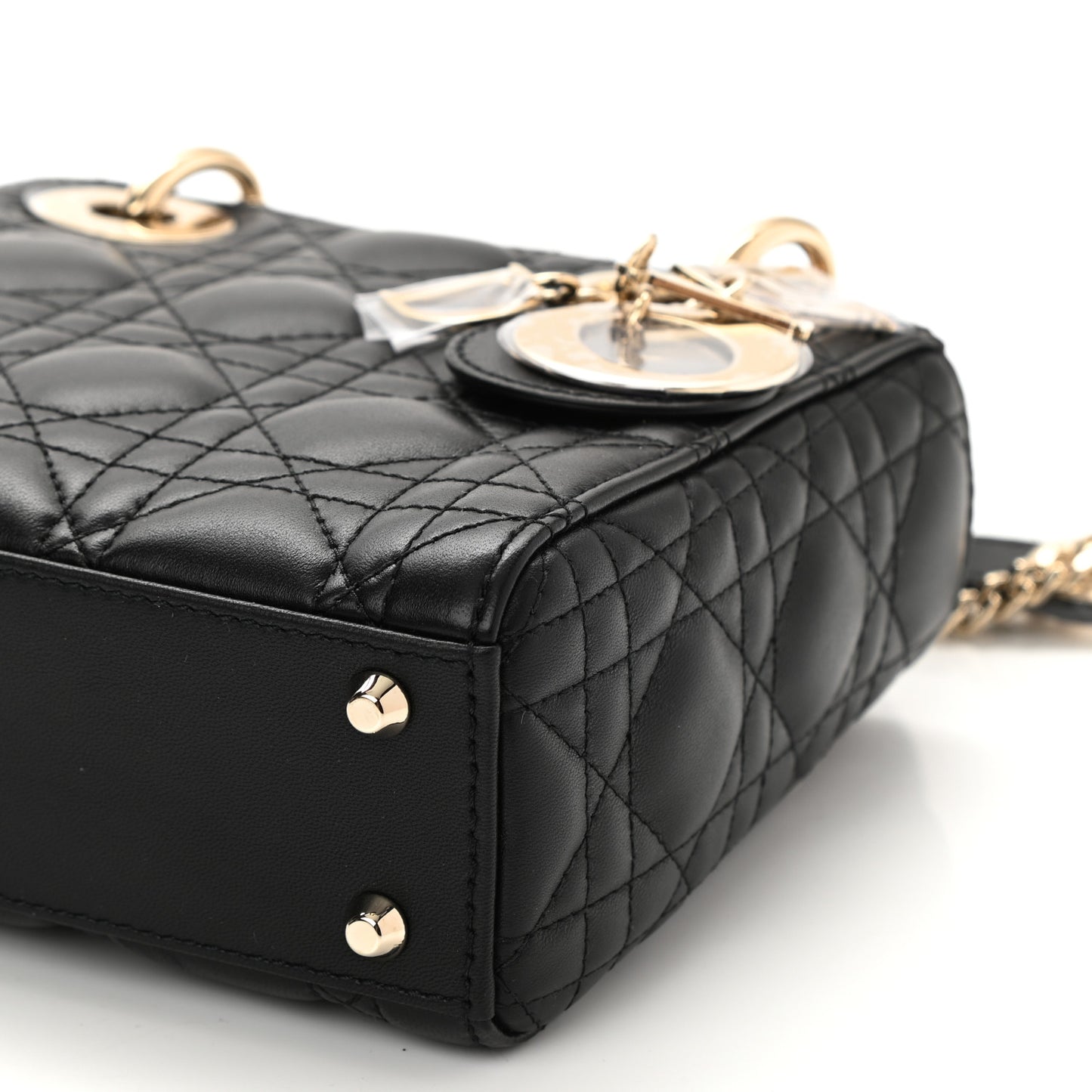 Lambskin Cannage Mini Lady Dior Black