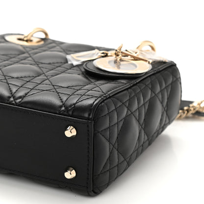 Christian Dior Lambskin Cannage Mini Lady Dior Black 8 of 8