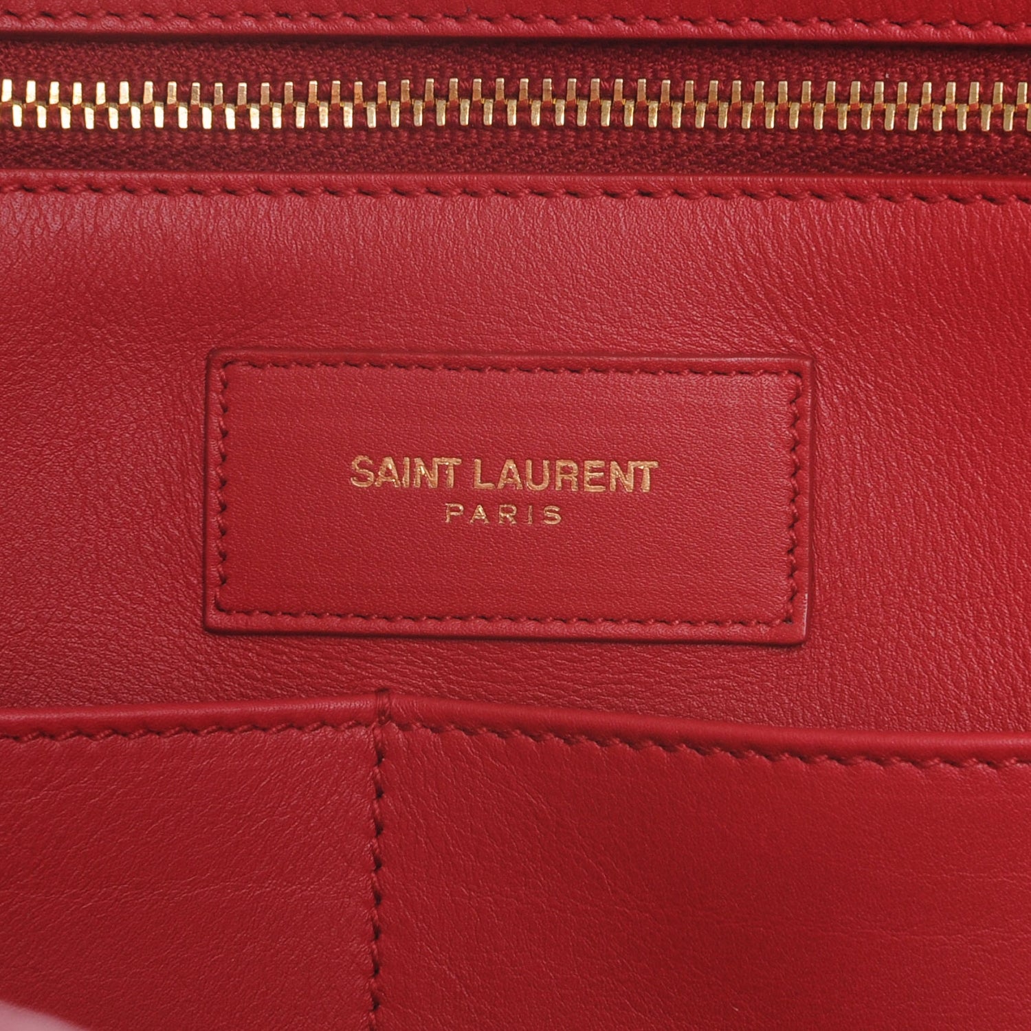 Saint Laurent Calfskin Classic Y Top Handle Bag Red 6 of 7