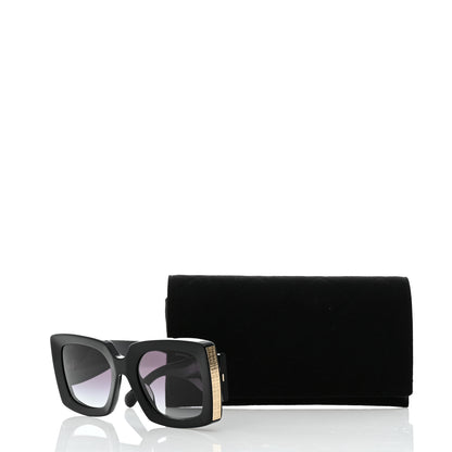 Chanel Acetate Rectangle Sunglasses 5435 Black 8 of 8