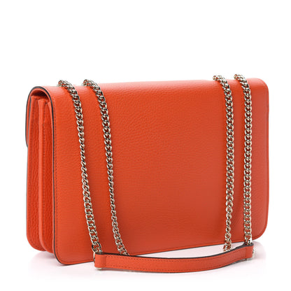 Gucci Dollar Calfskin Interlocking G Shoulder Bag Sun Orange 4 of 11