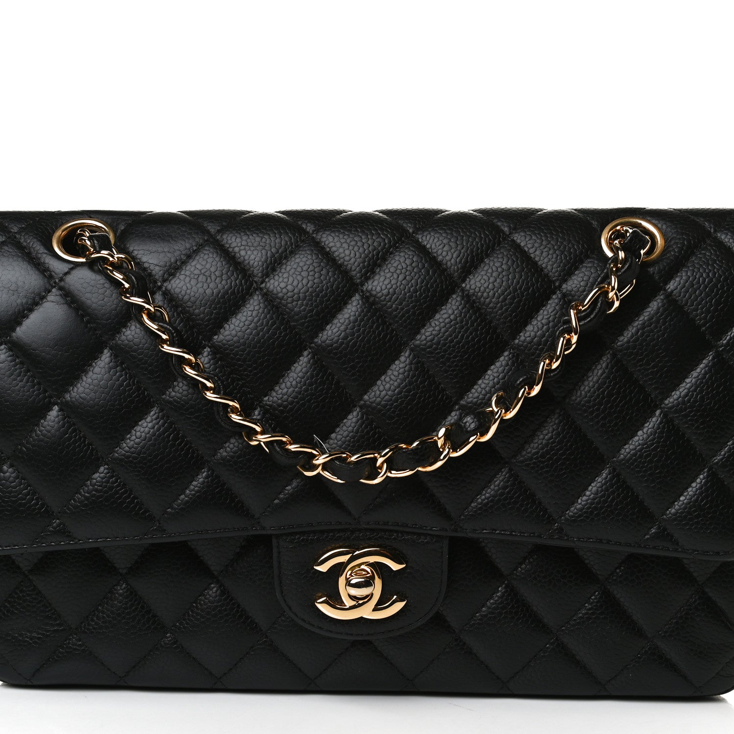 Chanel Caviar Quilted Medium Double Flap Black 15 of 39