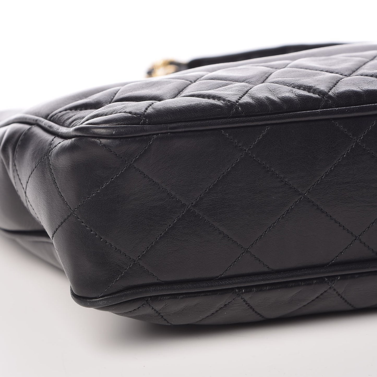 Lambskin Quilted Tote Black