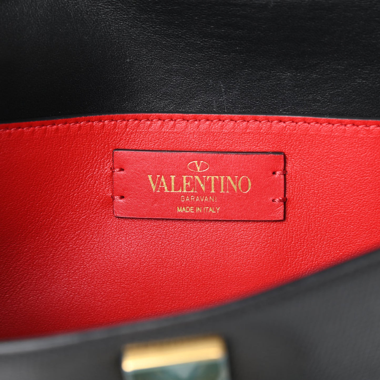 Grained Calfskin VSling Belt Bag Black