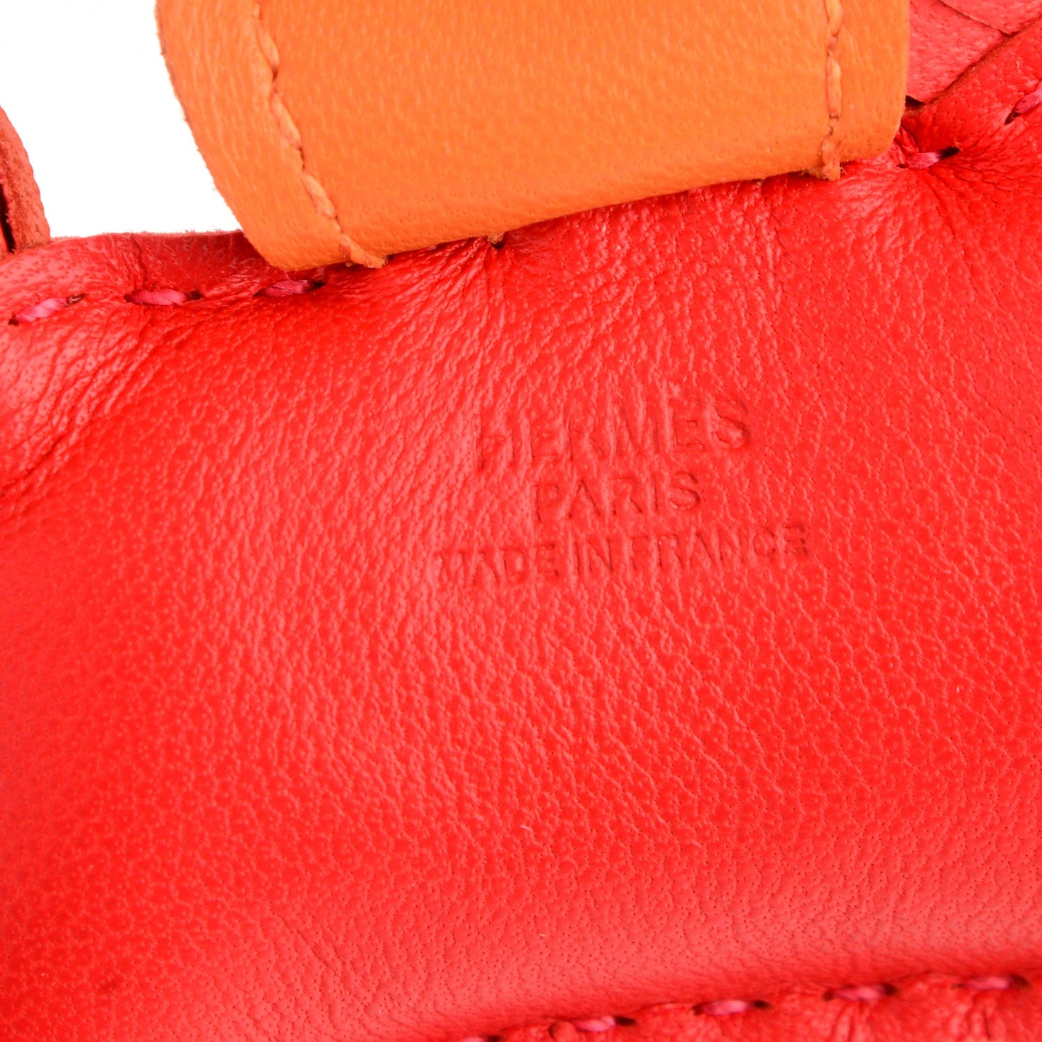 Hermes Milo Lambskin Grigri Rodeo Horse Bag Charm PM Rouge Rose Indien Jaipur Feu 3 of 4