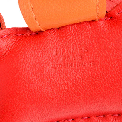 Hermes Milo Lambskin Grigri Rodeo Horse Bag Charm PM Rouge Rose Indien Jaipur Feu 3 of 4