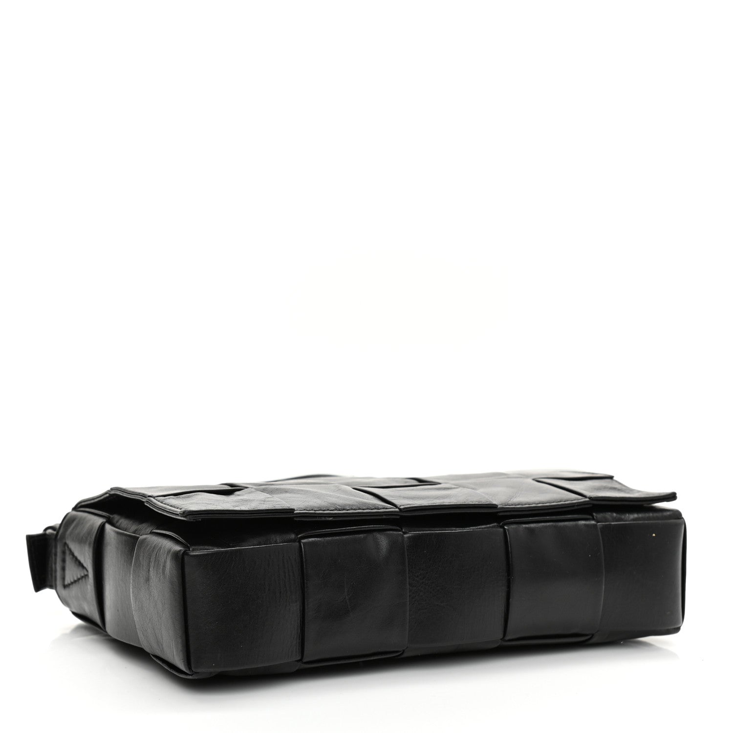 Bottega Veneta Paper Calfskin Maxi Intreccio Cassette Crossbody Bag Black 4 of 8