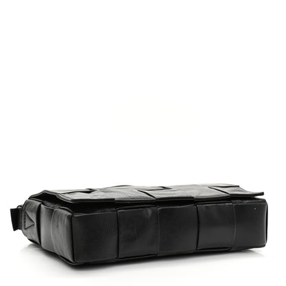 Bottega Veneta Paper Calfskin Maxi Intreccio Cassette Crossbody Bag Black 4 of 8