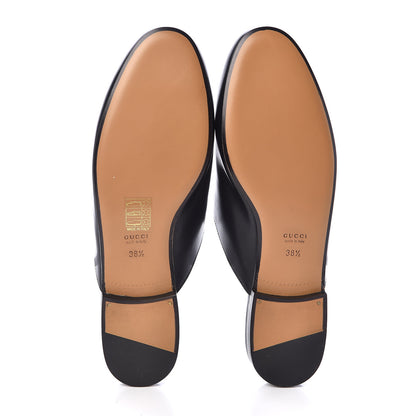 Gucci Calfskin Flower Embroidered Princetown Slippers 38.5 Black 6 of 9