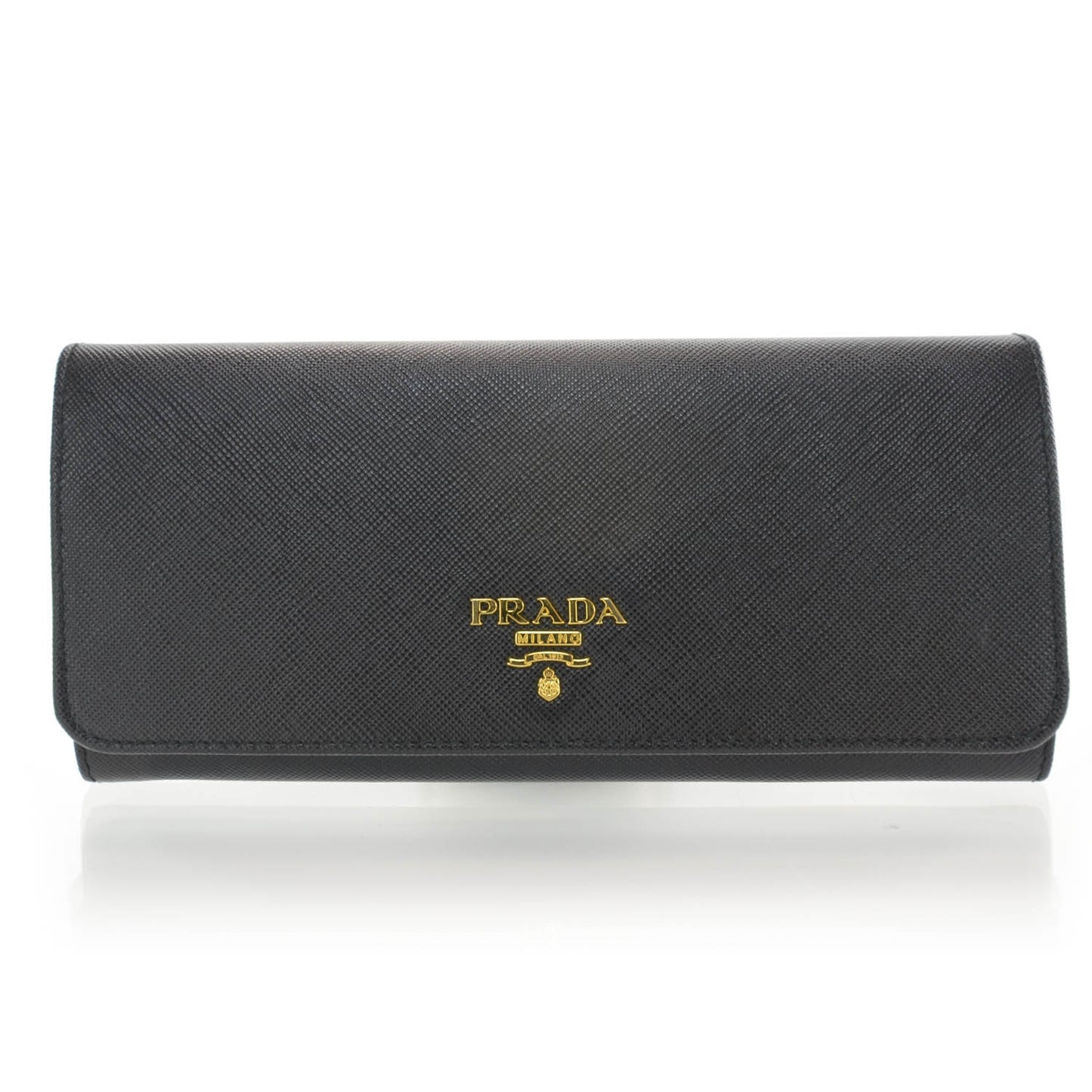 Saffiano Continental Flap Wallet Nero Black