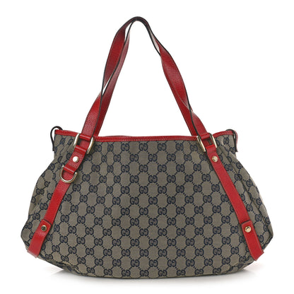 Gucci Monogram Medium Abbey Shoulder Bag Navy Red 1 of 10