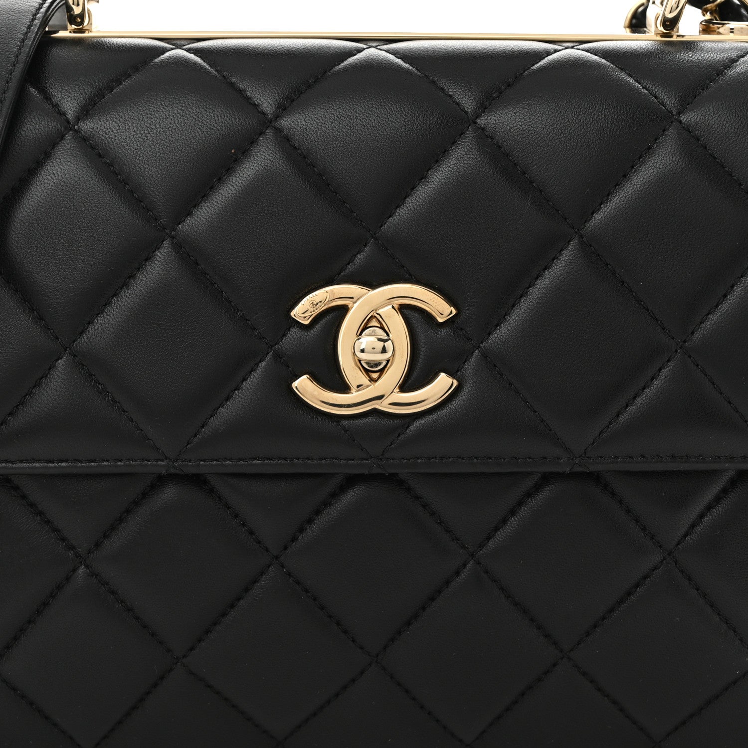 Chanel Lambskin Quilted Small Trendy CC Dual Handle Flap Bag Black 8 of 10