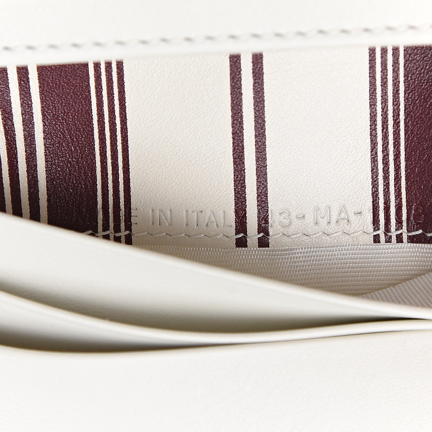 Christian Dior Calfskin Print Compact Wallet White 6 of 6