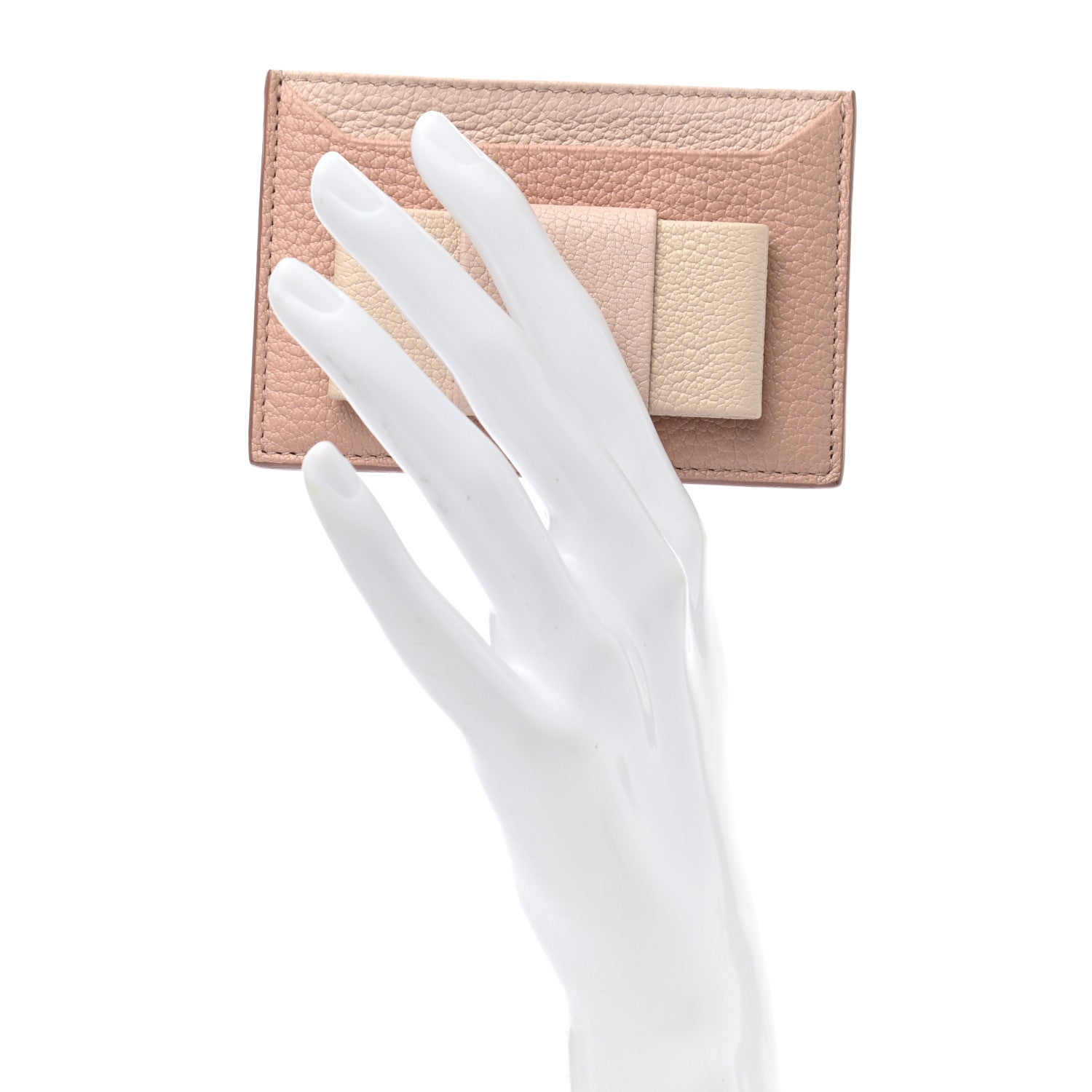 Miu Miu Goatskin Madras Card Case Orchidea Gemma 2 of 8
