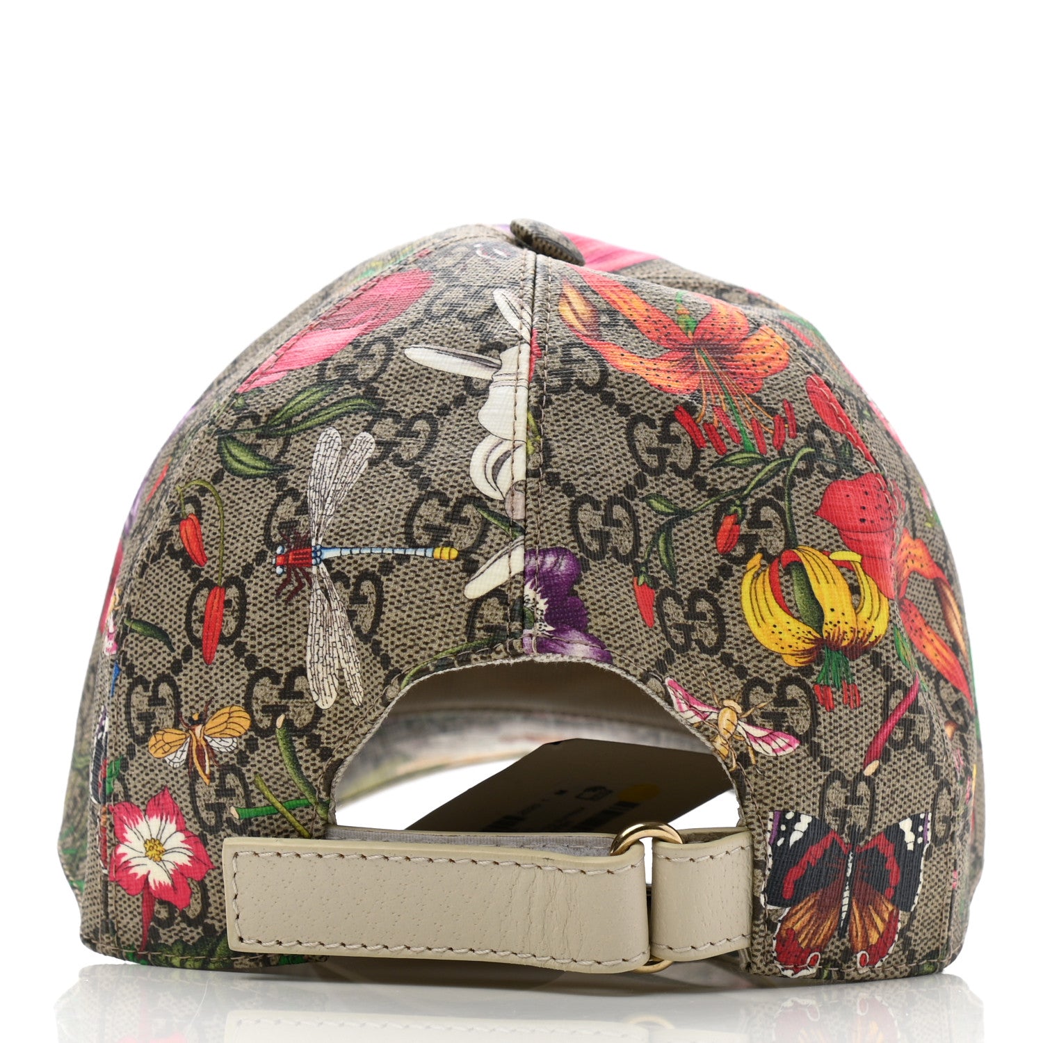 Gucci GG Supreme Flora Claudia Baseball Hat 57 M White 6 of 10