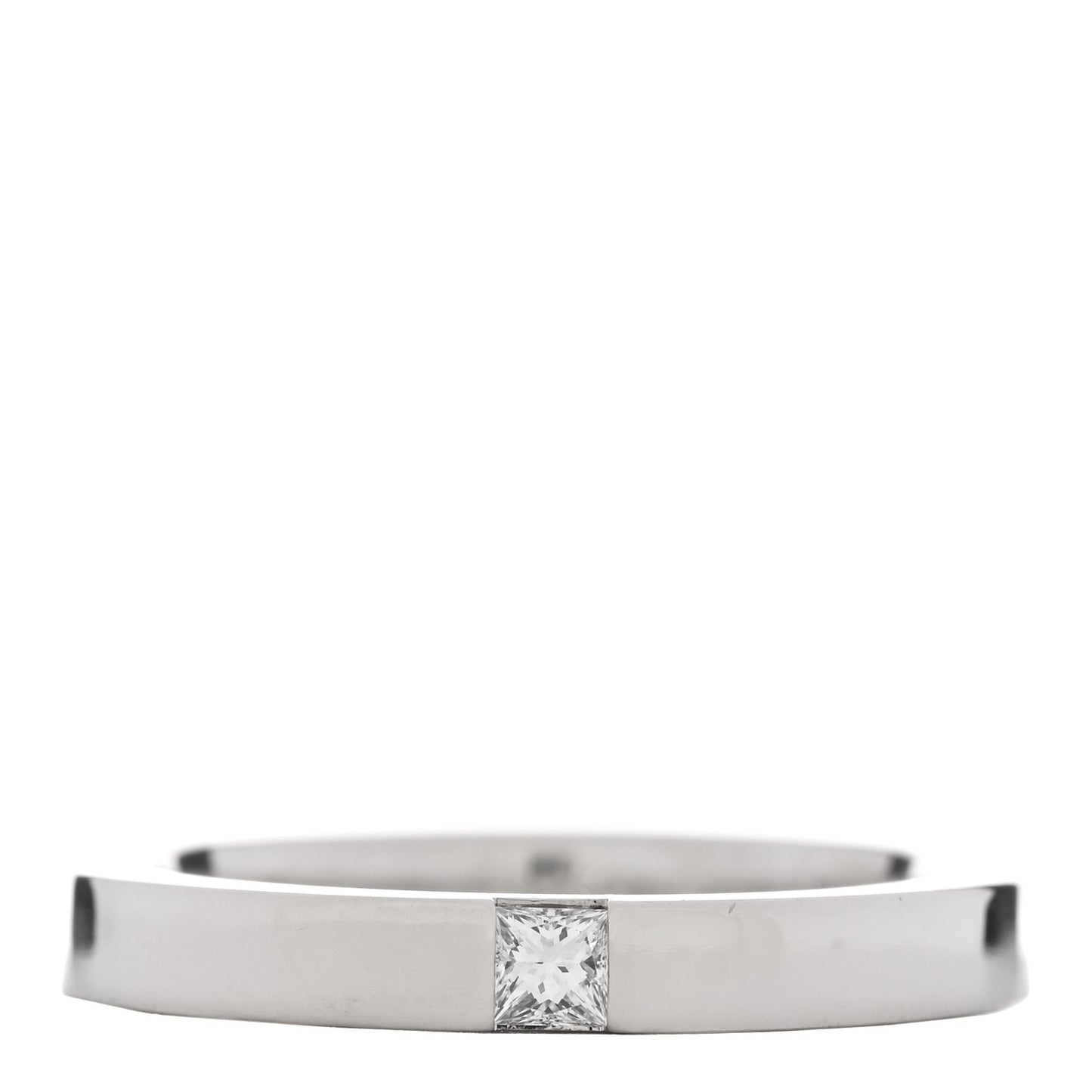 Platinum Diamond Princess Cut Wedding Band Ring 54 6.75