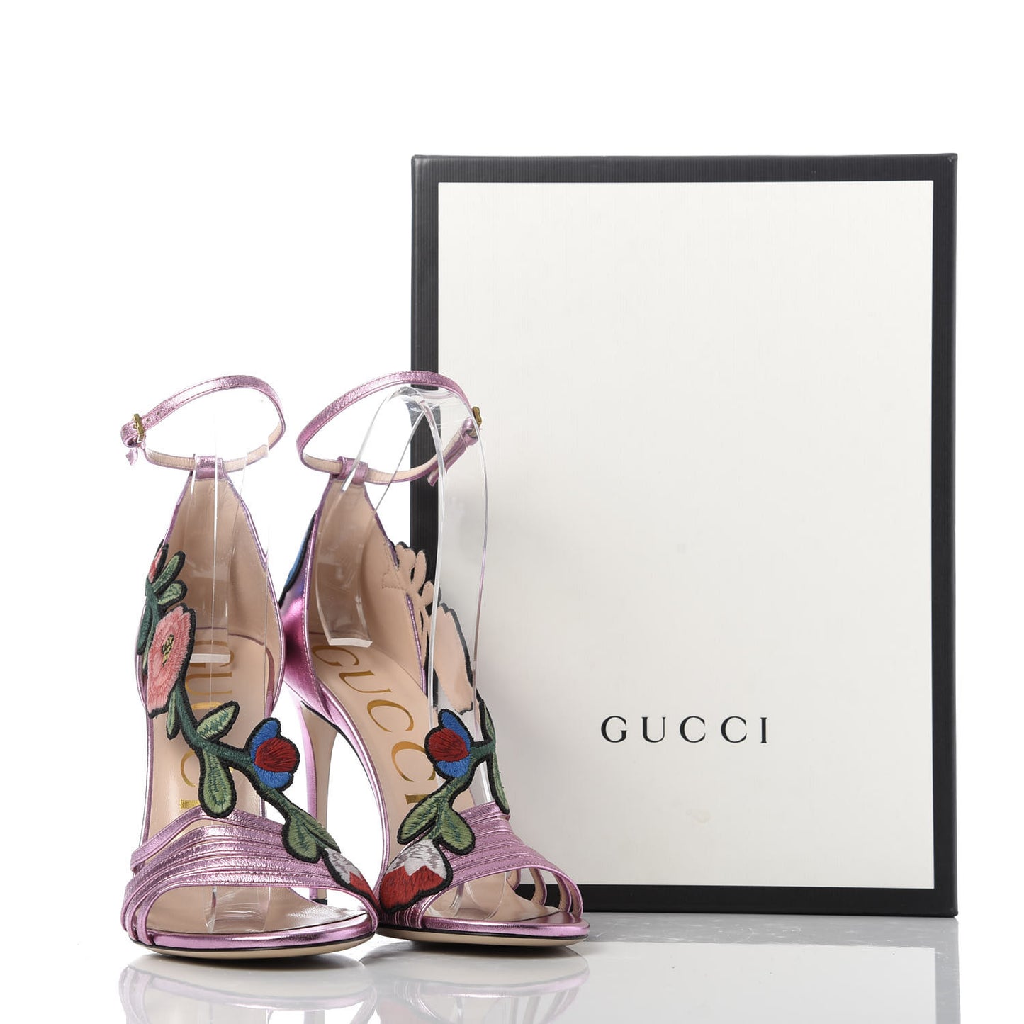 Metallic Nappa Ophelia High Heel Sandals 38 Rosa