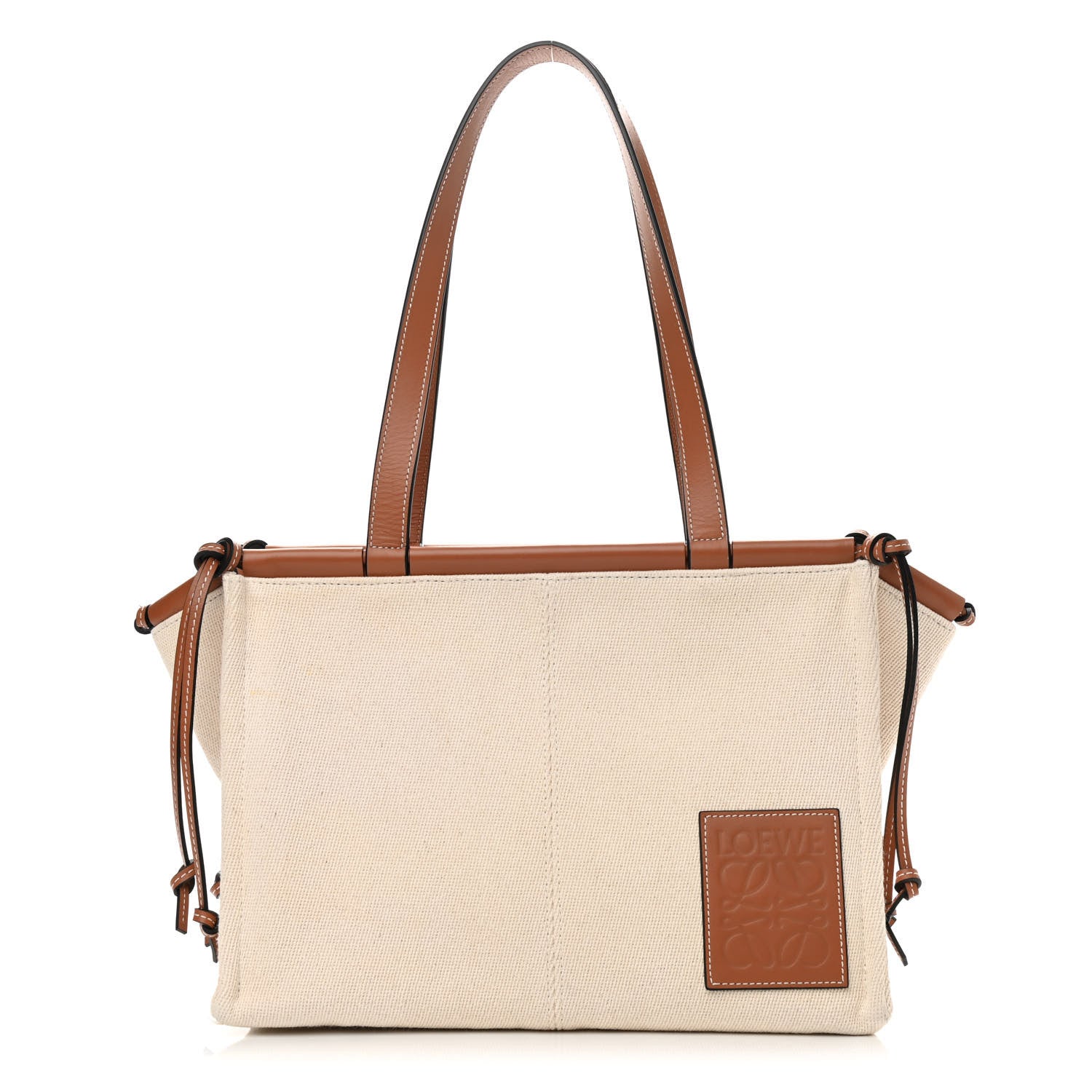 Loewe Canvas Calfskin Small Cushion Tote Beige 1 of 10