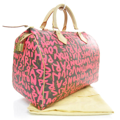Louis Vuitton Monogram Graffiti Speedy 30 Fuchsia 2 of 9