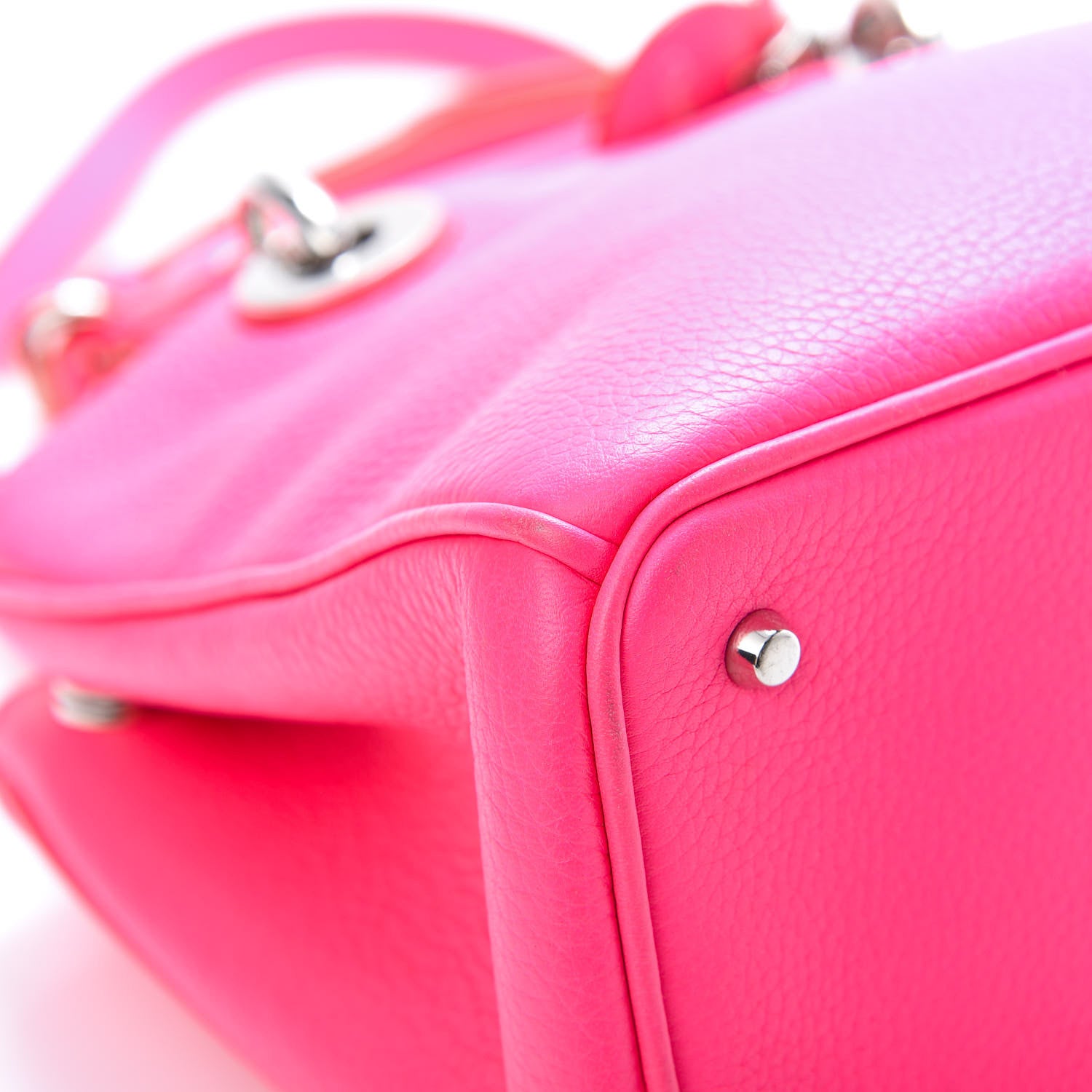 Christian Dior Calfskin Mini Diorissimo Tote Pink 10 of 14