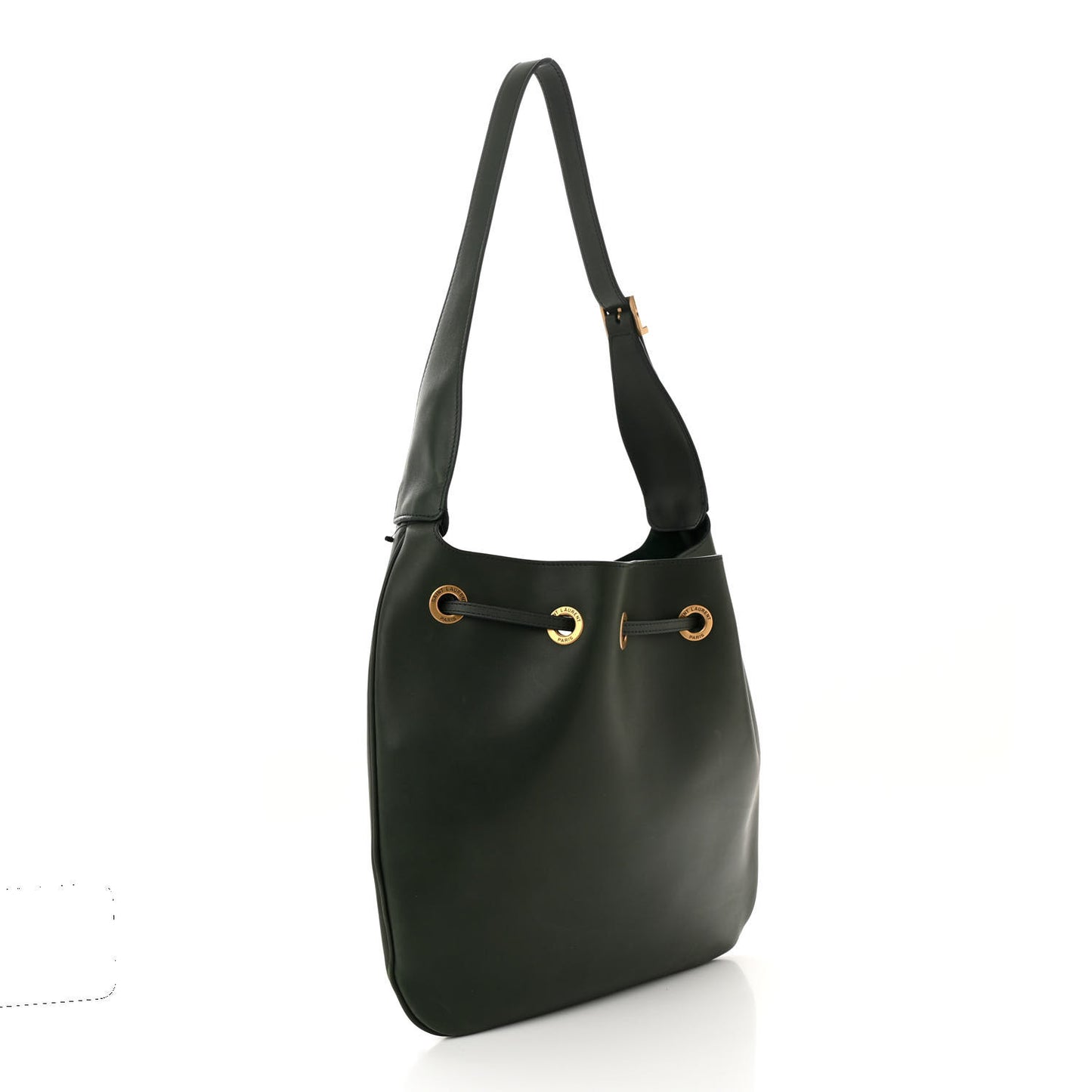 Calfskin Medium Paris VII Flat Hobo New Vert Fonce