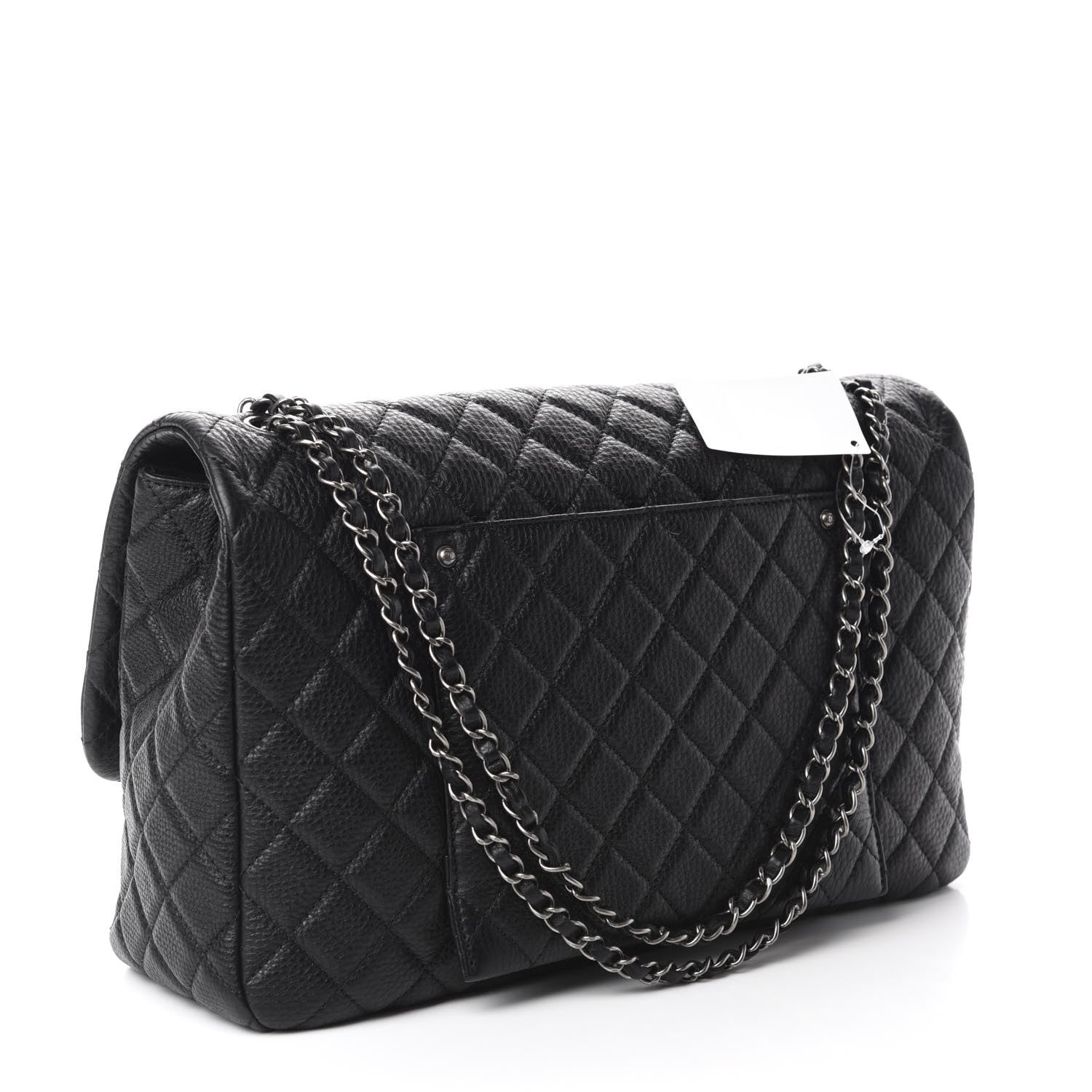Chanel Calfskin Quilted Small XXL Travel Flap Bag Black 3 of 11