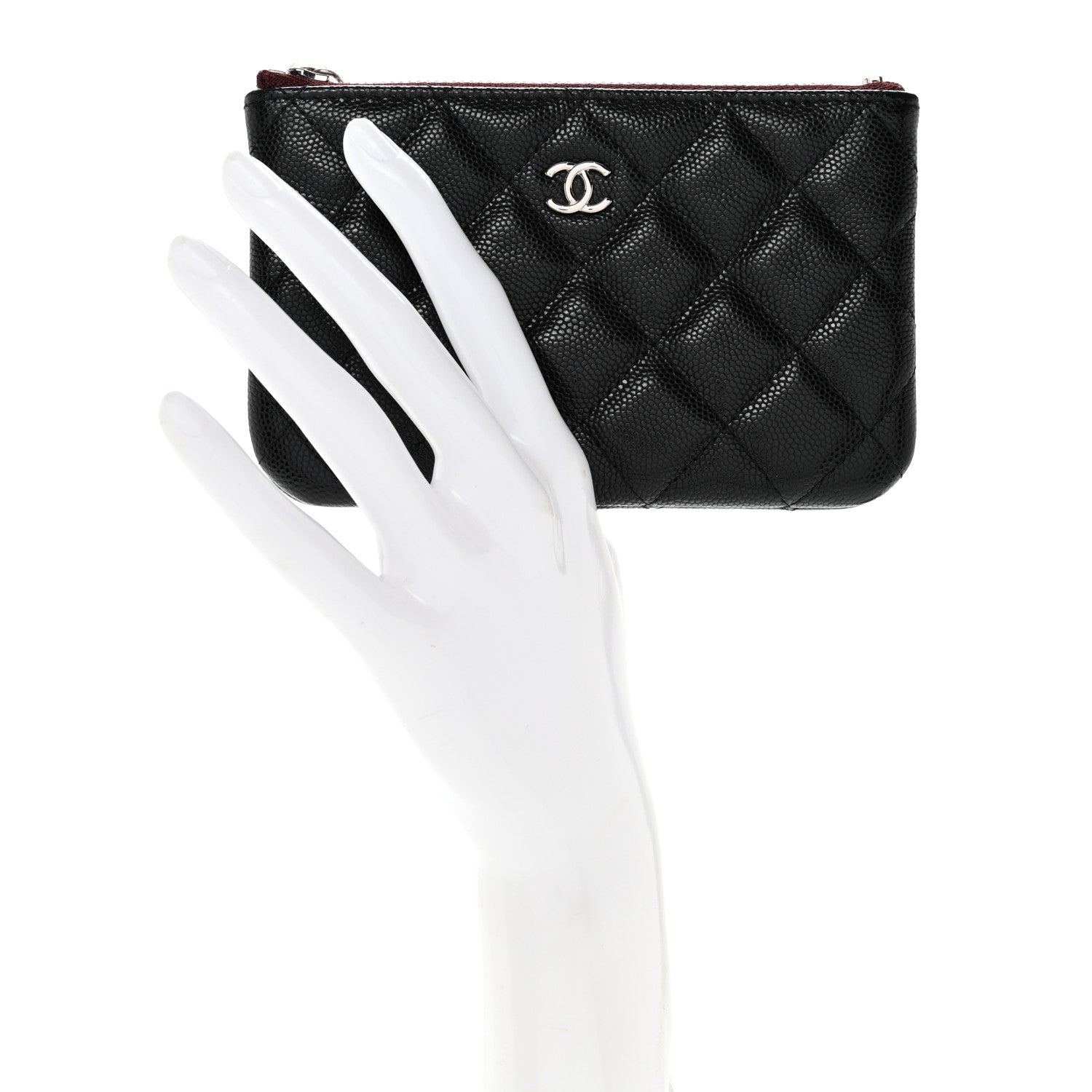 Chanel Caviar Quilted Small Cosmetic Case Black 2 of 11