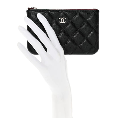 Chanel Caviar Quilted Small Cosmetic Case Black 2 of 11