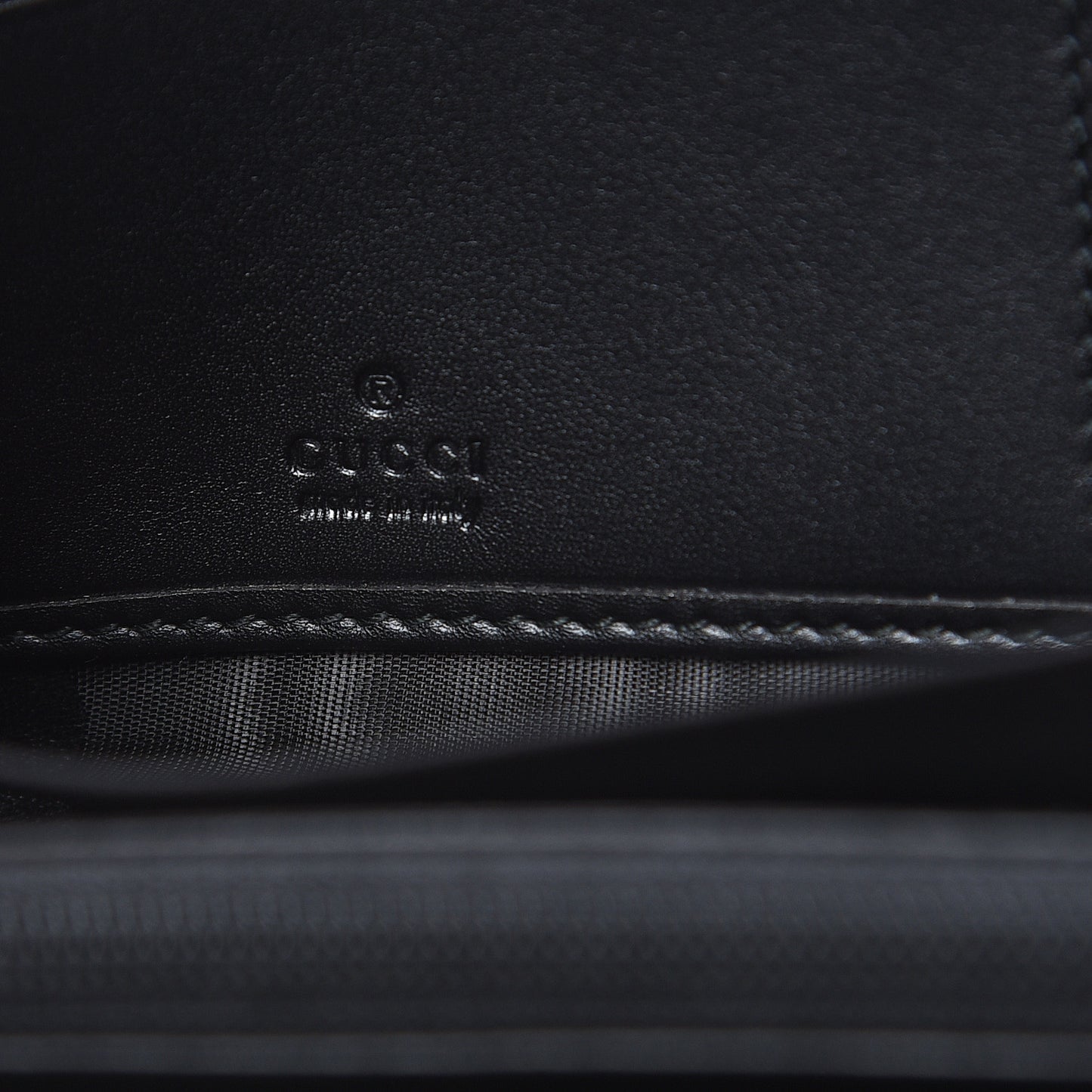 Calfskin Matelasse GucciGhost GG Marmont Zip Around Wallet Black New Acquamarine