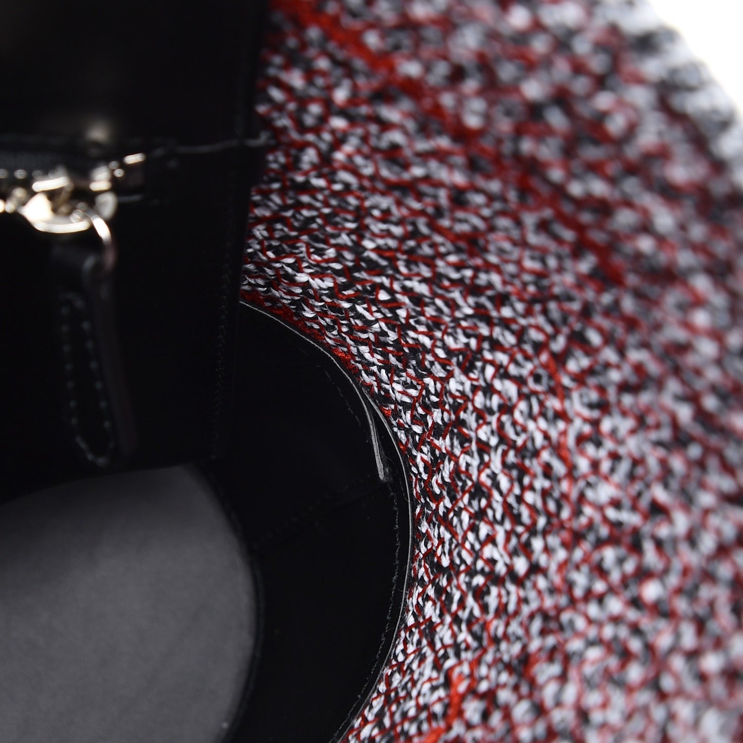 Veau Woven Shopper Tote Red