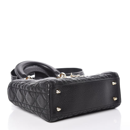 Christian Dior Grained Calfskin Cannage Small Supple Lady Dior Black 4 of 9