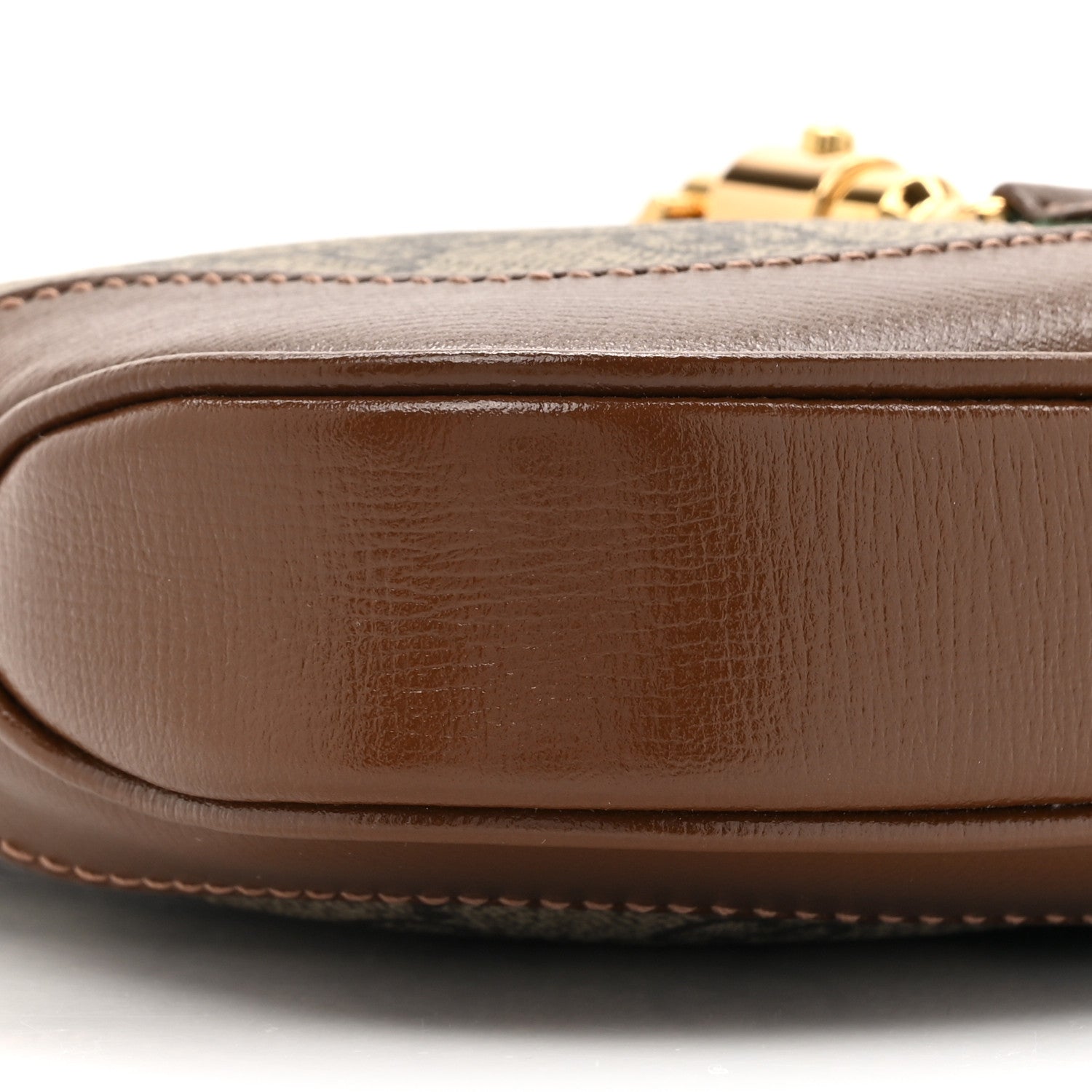 Gucci GG Supreme Monogram Azalea Calfskin Web Mini Jackie 1961 Hobo Beige Ebony Brown Sugar 10 of 10