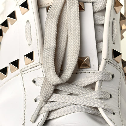 Valentino Garavani Calfskin Rockstud Untitled Open Sneakers 37.5 White 6 of 8