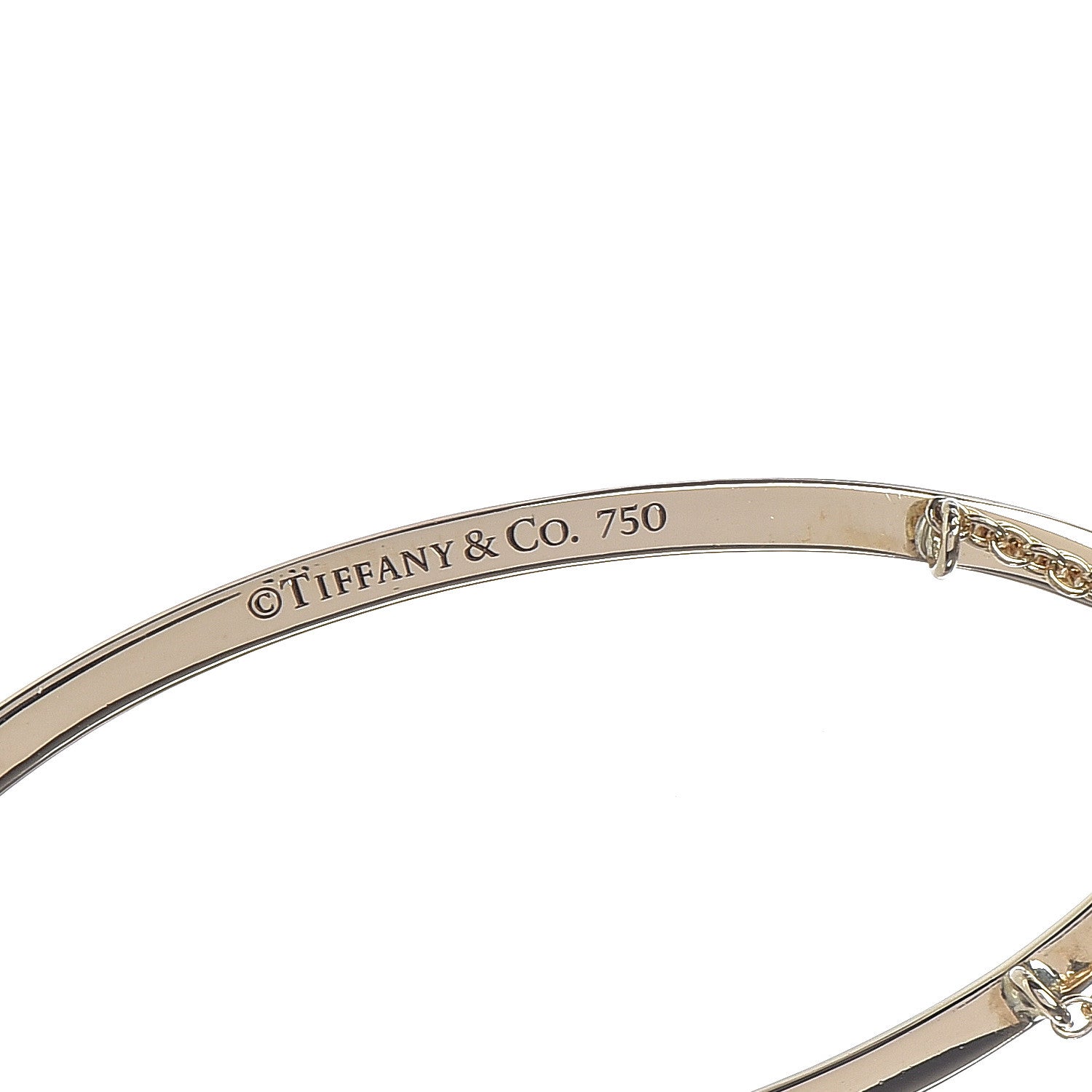 Tiffany 18K Yellow Gold Metro Oval Pendant Necklace 5 of 7