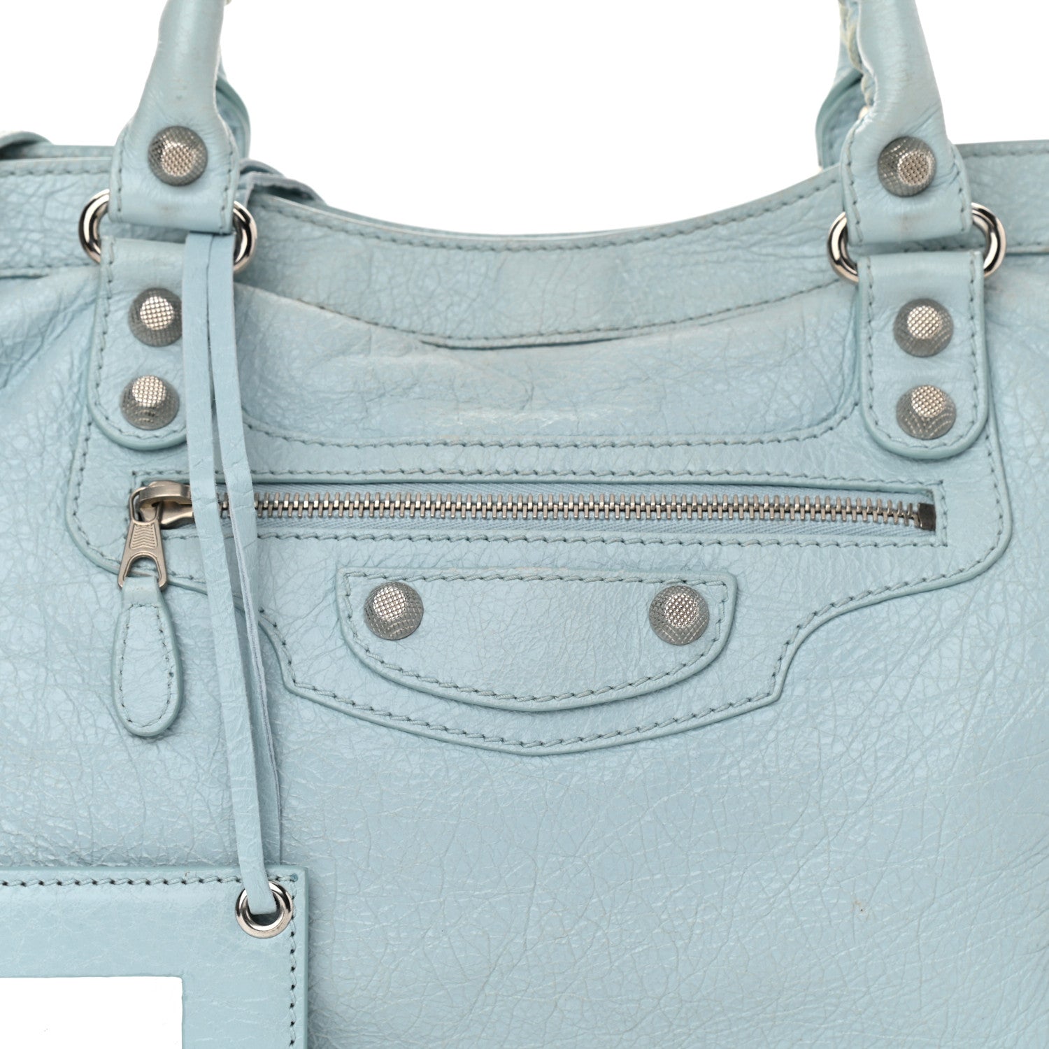 Balenciaga Agneau Giant 12 Silver Hardware City Bleu Dragee 8 of 14