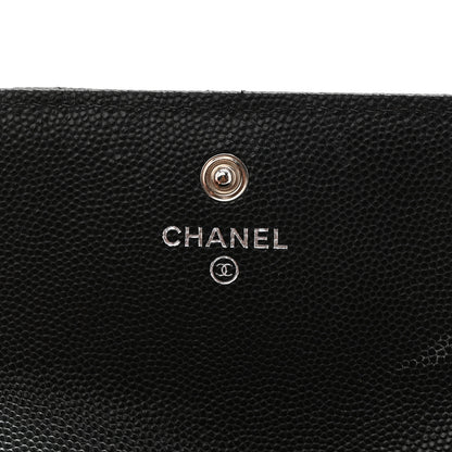 Chanel Caviar Quilted Chanel 19 Flap Wallet Black White 6 of 11