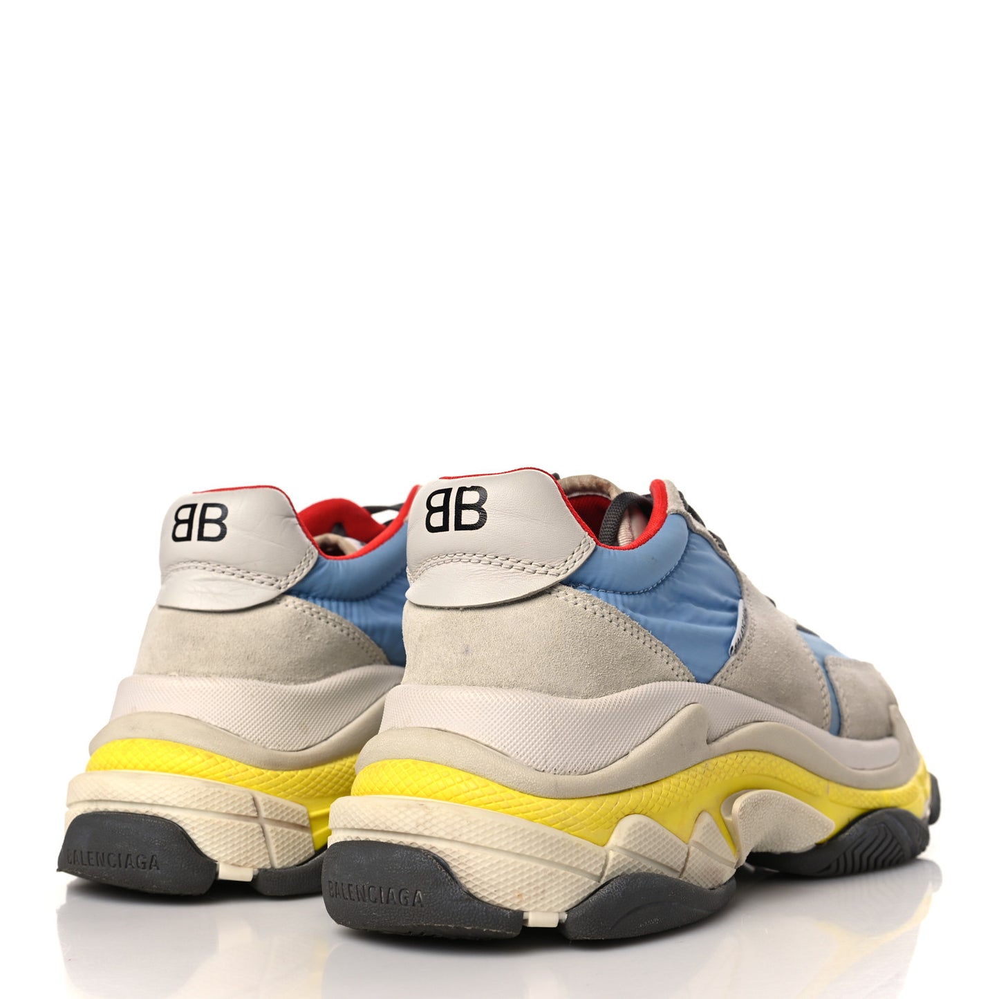 Nylon Suede Womens Triple S 2.0 Sneakers 41 Gris Bleu Rouge