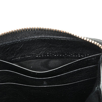 Balenciaga Agneau Giant 12 Rose Gold Hardware Continental Zip Around Wallet Black 6 of 6