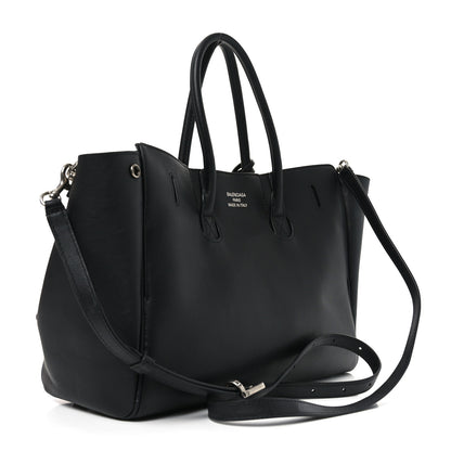 Balenciaga Smooth Calfskin Small Bel Air Carry All Bag Black 2 of 9