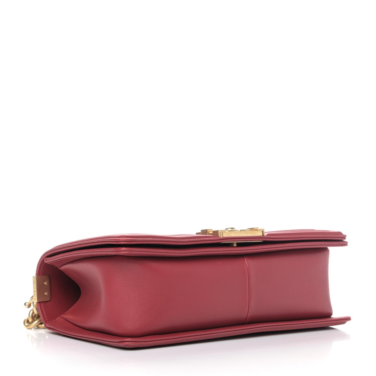 Calfskin Medium Boy Logo Top Handle Flap Red